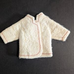 Vtg Barbie Doll Felt Jacket Coat 1960's Mattel HTF